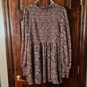 Floral High Neck Dress